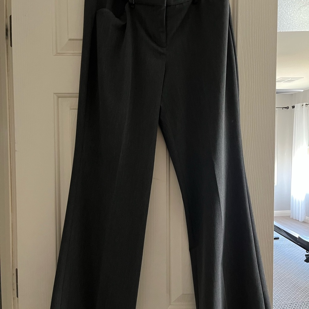 Dark gray Express editor dress pants. 6 short